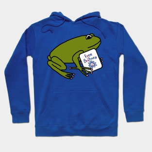 Green Frog with Free Britney Sign Hoodie